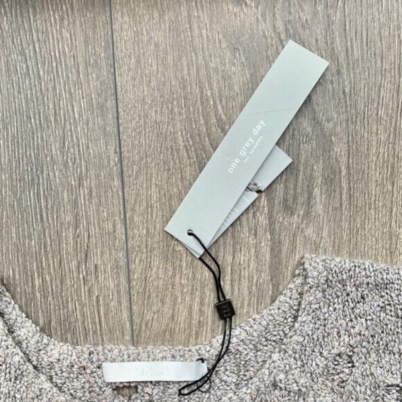 One Grey Day Grace Sweater Merino Alpaca Wool Knit Coastal Cottagecore Brown XS - Picture 13 of 16